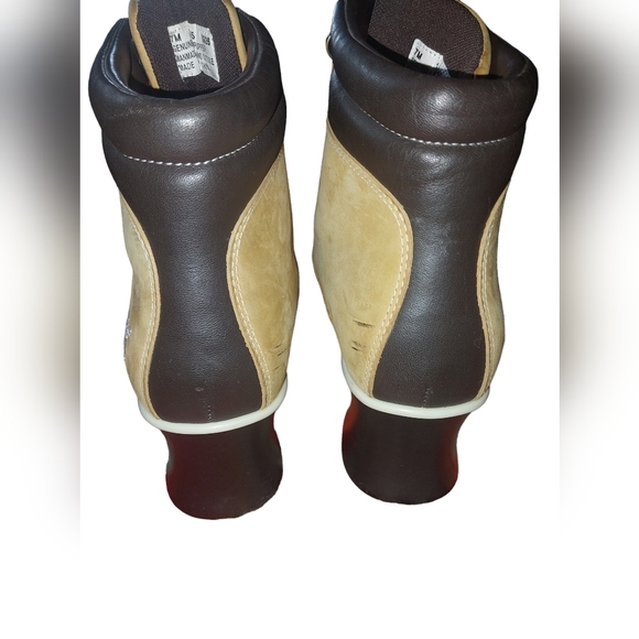 Timberland tie up suede leather square toe wedge boots women’s size 7 - Picture 9 of 15